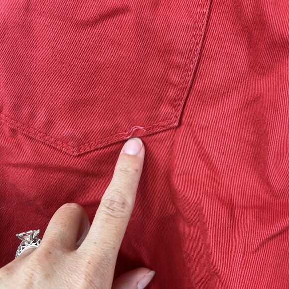 Escada Sport Pants Women EU 40 Red Denim 30 Skinny Preppy Capsule Vintage Boho - Picture 8 of 16